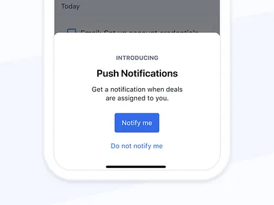 Introducing Push Notifications!! app crm ios mobile notification push notification ui ux