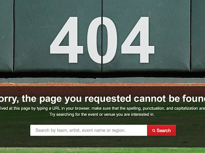404 Error Page 404 baseball error