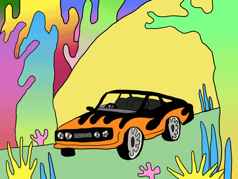 monster car animated gif animation design gif illustraion