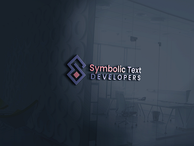 Symbolic Text Developers Logo graphicdesign logo logodesigns mockup