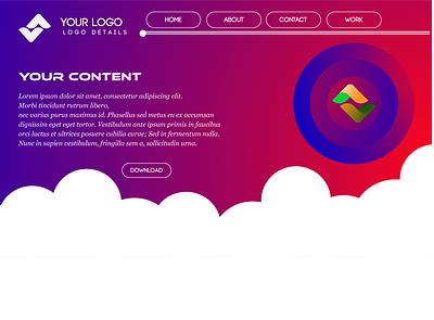 cool ui design for landing page landing page layout design psd to html responsive design ui design web page web page illustration