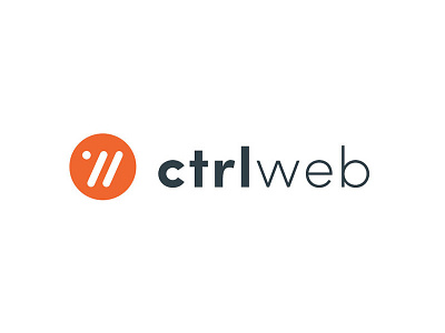ctrlweb Brand agency black branding ctrlweb flat design identity logo orange rebrand