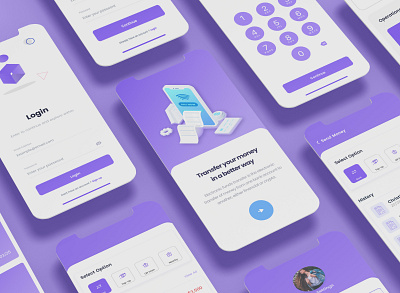 Finance App UI concept (Selective Screens) app app design banking app design finance app icon login sign up ui ux vector