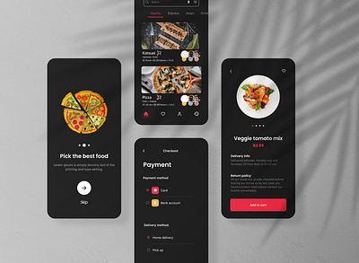 Food Delivery App Design app app design food app food delivery login ui vector