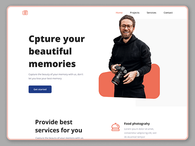 Personal Photography Landing Page