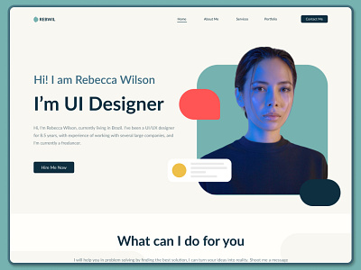 Personal Portfolio UI/UX Designer app app design design illustration landing page login logo personal portfolio portfolio ui ui design uiux vector