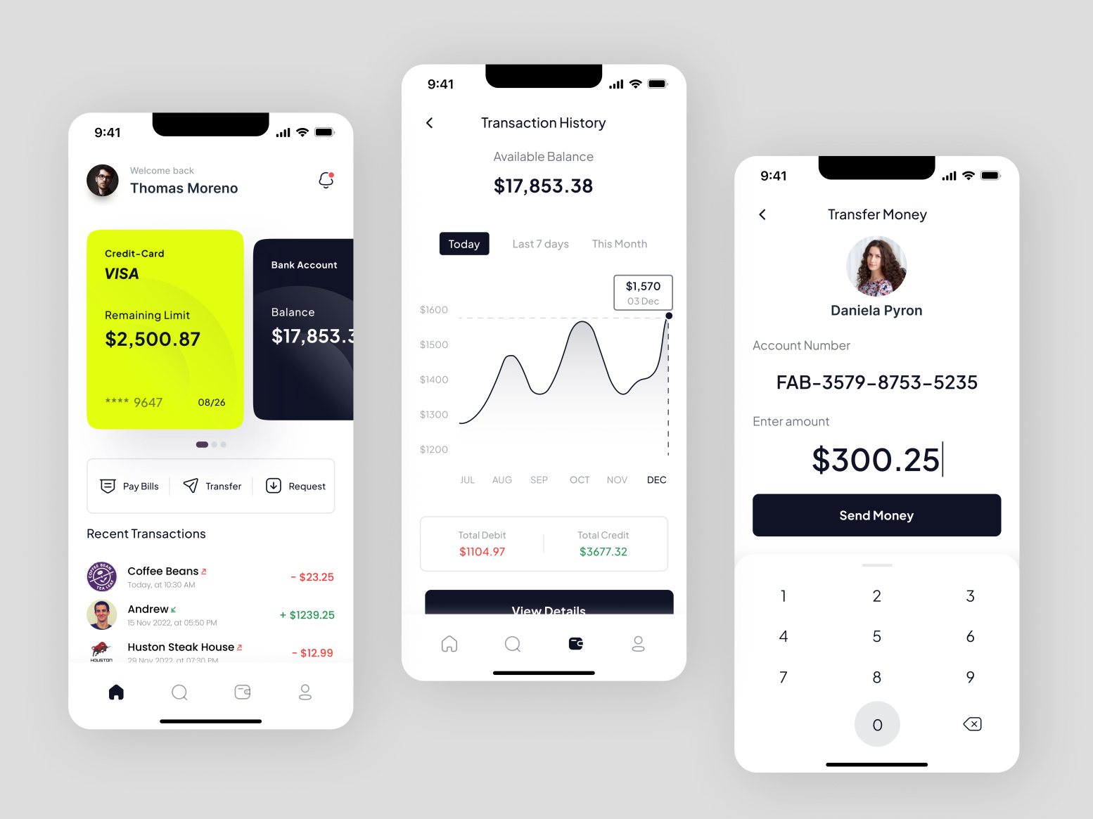 Banking App UI Design by Osama Ali on Dribbble