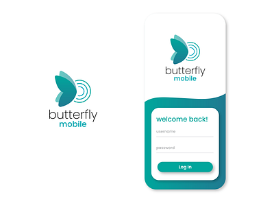 Butterfly Mobile Logo + welcome screen