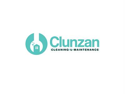 Clunzan Cleaning & Maintenance Logo bold branding clean cleaning creative design highlight house logo maintenance minimal modern modern logo negative space negative space logo wrench