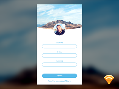 Daily UI challenge #001 - Sign Up dailyui ios mobile signup sketch