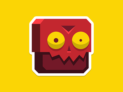 Neurobit Robot Head Logo game indie sticker