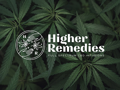 Higher Remedies CBD Infusions Brand brand identity branding cbd cbdoil marijuana packaging design