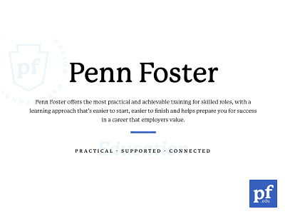 Penn Foster Brand Refresh Concept Vs1 brand brand refresh education rebrand