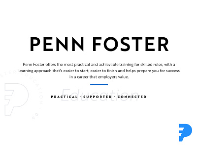 Penn Foster Brand Refresh Concept Vs3 brand design brand refresh branding rebrand
