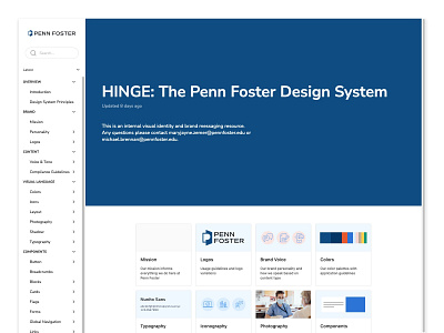 Hinge: The Penn Foster Education Design System atomic design design system education higher education online education responsive design ui ux