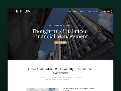 Golden Wealth Management Website financial planning responsive design ui ux web design