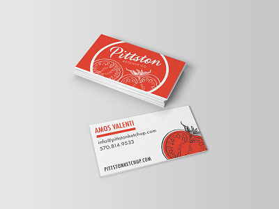 Pittston Ketchup Business Cards business cards ketchup tomato