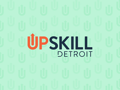 Upslkill Detroit Brand branding detroit education landing page logo skillsgap upskill