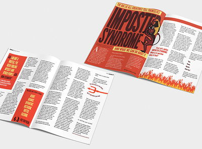 Editorial Design | Imposter Syndrome Article Layout art editorial art editorial design editorial illustration editorial layout illustration illustrator layout layout design layoutdesign magazine design magazine layout type