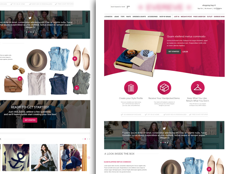 Subscription Box Landing Page by Chelsey Maas on Dribbble