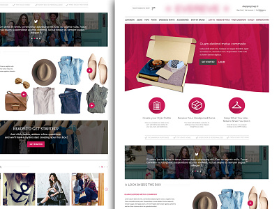 Subscription Box Landing Page feminine iconography imagery interactive subscription