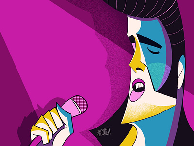 Elvis character design character illustration elvis famous famous design illustration illustration design illustration digital ilustracion ilustraciones ilustrador ilustradora music musician procreate