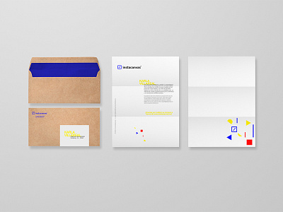 Instacanvas Stationery branding envelopment geometric identity instacanvas stationery the new agency