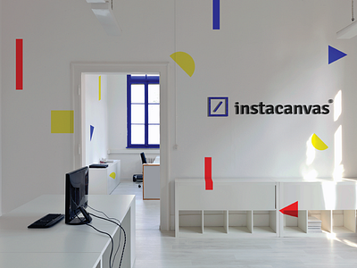 Instacanvas Office branding geometric identity instacanvas interiorism office the new agency