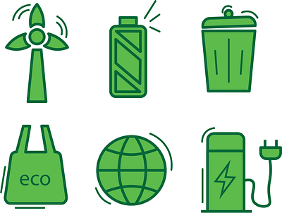 Ecology and nature management eco ecology green icon