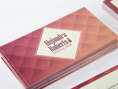 Alejandra Roberts Business Card businesscard logo makeupartist