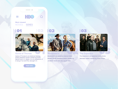 #DailyUi: #019 Leaderboard 019 concept dailyui got hbo iphonex series thesopranos uiux westerworld