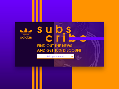 #DailyUi: #026 Subscribe adidas concept creative interface subscribe uidesign web