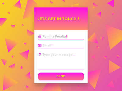 #DailyUi: #028 Contact form creative form geometric gradients interface ui