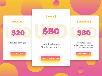 #DailyUi:  #030 Pricing