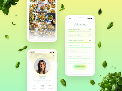 #DailyUi: #031 File Upload dailyui food gallery instanvegan interface iphonex profile recipes uidesign upload vegans
