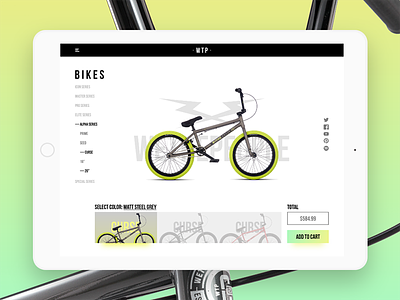 #DailyUi: #033 Customize Product 033 bikes bmx customizeproduct dailyui interfacedesign order uidesign wethepeople