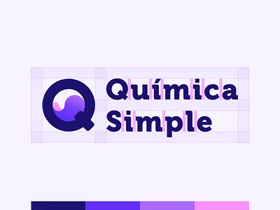 Química Simple app branding chemistry grid logo safezone