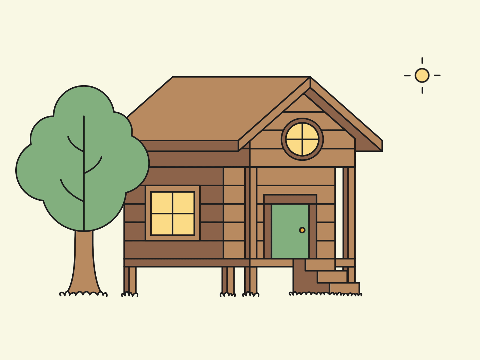 Eat Local — tiny home 2d after effects animation character gif illustration loop motion motion graphics
