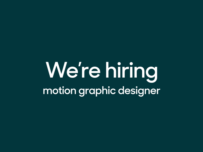 We’re hiring! branding hiring motion motion design motion graphics relationshapes z zendesk