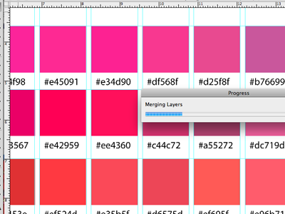 Color swatch for fabric printing