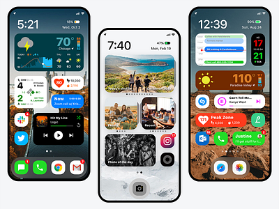 iOS Widget Concepts app design apple design ios ios app ios14 iphone layout mobile app mobile design ui uidesign uiux uiuxdesign ux uxdesign widgets