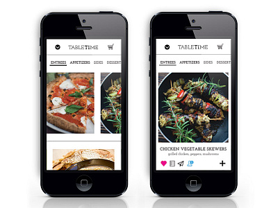 TableTime iOS App app cart food ios menu mobile on demand responsive service