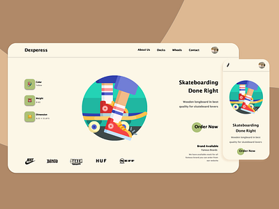 Skateboarding app design icon illustration ui ux web website