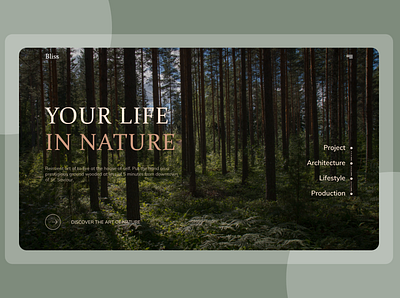 Art Of Nature design ui ux web website