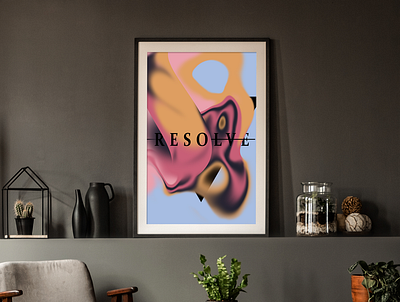 Resolve Psychedelia Poster blue branding color gradient composition gold gradient graphic design love office pink poster resolve sandwhich shape sharp smooth triangle warp