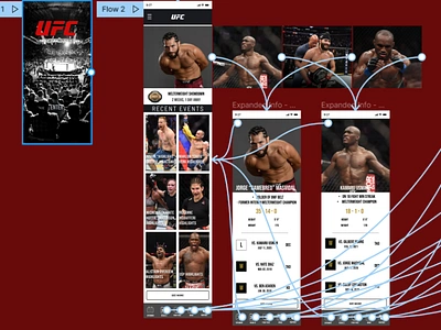 UX -- UFC App app blood branding fighting gloves graphic design information interaction photos poster ufc ui ux videos