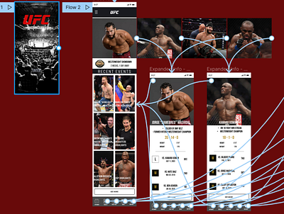 UX -- UFC App app blood branding fighting gloves graphic design information interaction photos poster ufc ui ux videos