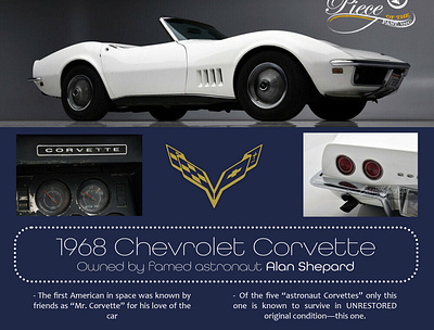 Auction Brochure for Classic Corvette arizona auction brochure cars classic flyers graphic photoshop scottsdale