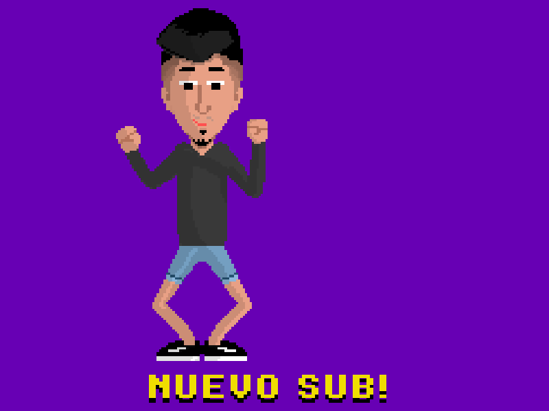 New Sub! - MrCanetin animacion animation design fun illustration ilustración pixelart pixelartist twitch