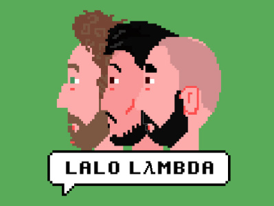 Lalo Lambda - Podcast design illustration ilustración logo photoshop pixelart podcast podcasting